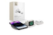 Mobil - Adaptere & Opladere - Tech-Protect  QI15W-A32 3in1 Inductive Charger with MagSafe for Smartphone / Apple Watch / AirPods - Grey - 5906302308255