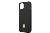Mobil - Covers & Cases - Ferrari Silicone Metal Logo Magsafe Case for iPhone 14 Plus - Black - 3666339068295