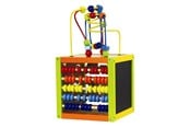 Babylegetøj - Primi Passi - Wooden Activity Cube with Spiral 5 in 1 Large - PP1068