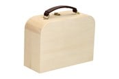 Børneværelse - Playwood Wooden Case with Leather Handle Pine - SL048AB