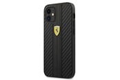 Mobil - Covers & Cases - Ferrari On Track PU Carbon Case for iPhone 12 mini - Black - 3700740479742