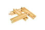 Trælegetøj - Bigjigs Wooden Rails - Straight 4 pcs. - BJT101