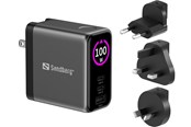 Mobil - Adaptere & Opladere - Sandberg Travel Charger PD100W Display - 441-71