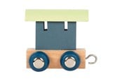 Trælegetøj - Small Foot - Wooden Letter Train Polar - Wagon Blue Green - 12 pieces - 12565-display12