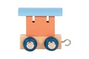 Trælegetøj - Small Foot - Wooden Letter Train Polar - Wagon Salmon Pink Blue - 12 pieces - 12567-display12