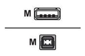 USB kabel - Intermec - USB cable - USB to USB Type B - 2 m - 321-576-004