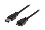 USB kabel - Deltaco USB3-005 - USB cable - USB Type A to Micro-USB Type B - 50 cm - USB3-005S