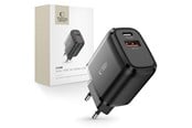 Mobil - Adaptere & Opladere - Tech-Protect C20W USB-C PD 20W / USB-A QC 3.0 Mains Charger - Black - 9589046924286