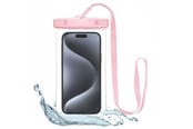 Mobil - Covers & Cases - Tech-Protect Waterproof Case UWC7 Waterproof Cover for Devices up to 6.9" - Pink - 9589046924521
