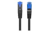 Netværkskabel - Lanberg patch cable - 25 cm - black RAL 9004 - Sort - 0.25m - PCF6A-10CC-0025-BK