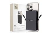 Powerbank - Tech-Protect LifeMag PB31 Power Bank with MagSafe 10000mAh 15W USB-C / USB-A / Built-in USB-C / Lightning Cables - Black Powerbank - Sort - 10000 mAh - 5906302309269