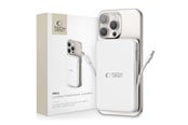Powerbank - Tech-Protect LifeMag PB31 Power Bank with MagSafe 10000mAh 15W USB-C / USB-A / Built-in USB-C / Lightning Cables - White Powerbank - Hvid - 10000 mAh - 5906302309276