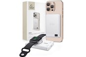 Powerbank - Tech-Protect Powerbank PB33 LifeMag MagSafe 5000mAH - Silver Powerbank - Sølv - 5000 mAh - 5906302309597