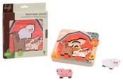 Trælegetøj - Jouéco Farm puzzle with layers - 263-80159