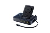 Mobil - Adaptere & Opladere - Baseus Nomos NH21 Qi2 160W 4-in-1 Wireless Charging Station with Retractable Cable - Black - E0121700