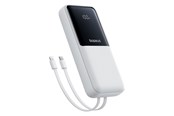 Powerbank - Baseus Lipow 20000mAh 22.5W Powerbank with two built-in cables with additional Simple USB-A - USB-C 3A 20cm cable - white Powerbank - Hvid - 20000 mAh - P10079102213-00