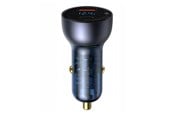 Mobil - Adaptere & Opladere - Baseus Particular 65W USB-A USB-C QC PPS Car Charger with Digital Display - Dark Gray - C00035300813-Z1