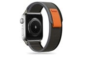 Smartwatch - Tilbehør - Tech-Protect Nylon Strap for Apple Watch 4 / 5 / 6 / 7 / 8 / 9 / SE / Ultra 1 / 2 (42/44/45/49 mm) - Black & Orange - 9490713929742