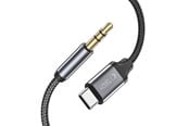 USB kabel - Tech-Protect UltraBoost Audio USB-C / Mini Jack Cable 3.5mm 1m - Black - 9490713929070