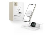 Mobil - Adaptere & Opladere - Tech-Protect QI15W-A22 Inductive MagSafe Charger with 3in1 MagSafe Stand for Smartphone / Apple Watch / AirPods - White - 9490713930977