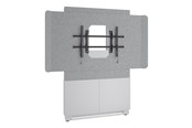 Vægbeslag, AV-Beslag & AV-Møbler - Middle Atlantic Forum stand - for LCD display / video conferencing system - 48" 2 bay light finish - designer white silver grey white - TAA Compliant - Maks 68 kg - Maks størrelse 55" - FM-DS-4875FW-AD8W