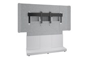 Vægbeslag, AV-Beslag & AV-Møbler - Middle Atlantic Forum stand - for LCD display / video conferencing system - 66" 3 bay light finish - designer white silver grey white - TAA Compliant - Maks 68 kg - Maks størrelse 80"-85" - FM-DS-6675FS-ED8W