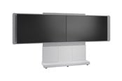 Vægbeslag, AV-Beslag & AV-Møbler - Middle Atlantic Forum stand - for 2 LCD displays / video conference system - 66" 3 bay light finish - designer white silver grey white - TAA Compliant - Maks 136 kg - Maks størrelse 55" - FM-DS-6675FS-GD8W