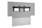 Vægbeslag, AV-Beslag & AV-Møbler - Middle Atlantic Forum stand - for LCD display / video conferencing system - 66" 3 bay light finish - designer white semi-gloss white silver grey - TAA Compliant - Maks 68 kg - Maks størrelse 70" / 75" - FM-DS-6675FW-DD8W