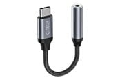 USB kabel - Tech-Protect UltraBoost USB-C Adapter / Mini Jack 3.5mm - Black - 9490713929667