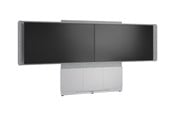 Vægbeslag, AV-Beslag & AV-Møbler - Middle Atlantic Forum stand - for 2 LCD displays / video conference system - 66" 3 bay light finish - designer white silver grey white - TAA Compliant - Maks 132 kg - Maks størrelse 75" - FM-DS-6675FW-JD8W