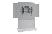 Vægbeslag, AV-Beslag & AV-Møbler - Middle Atlantic Forum stand - for LCD display / video conferencing system - 48" 2-bay light finish - designer white semi-gloss white silver grey - TAA Compliant - Maks 68 kg - Maks størrelse 55" - FM-DS-4875FS-AD8W
