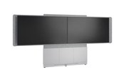 Vægbeslag, AV-Beslag & AV-Møbler - Middle Atlantic Forum stand - for 2 LCD displays / video conference system - 66" 3 bay light finish - designer white silver grey white - TAA Compliant - Maks 136 kg - Maks størrelse 55" - FM-DS-6675FW-GD8W