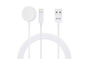 Mobil - Adaptere & Opladere - Tech-Protect UltraBoost 2in1 Magnetic Charger with USB-C / Lightning Cables for Apple Watch 1.5m - White - 9490713932780