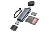 USB hub - Tech-Protect UltraBoost SD / micro SD card reader with USB-C / USB-A connectors - grey USB hub - USB 3.0 - 4 ports - Grå - 9490713934685