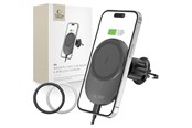 Mobil - Adaptere & Opladere - Tech-Protect MM15W-V1 Car Phone Holder with MagSafe 15W Inductive Charger for Air Vent - Black - 9490713934562