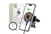 Mobil - Adaptere & Opladere - Tech-Protect MM15W-V5 Car Phone Holder with MagSafe 15W Inductive Charger for Air Vent - Black - 9490713934739