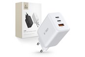 Mobil - Adaptere & Opladere - Tech-Protect C65W AC Charger 2x USB-C PD 65W / USB-A QC 3.0 - White - 9490713934517