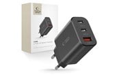 Mobil - Adaptere & Opladere - Tech-Protect NC30W AC Charger 2x USB-C PD 30W / USB-A QC 3.0 - Black - 9490713935231