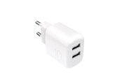 Mobil - Adaptere & Opladere - Puro PROLITE 10W 2x USB-A Wall Charger - White - PUTC2USBA10WDYWHI