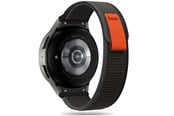 Smartwatch - Tilbehør - Tech-Protect Nylon Strap for Samsung Galaxy Watch 4 / 5 / 5 Pro / 6 / 7 / FE - Black & Orange - 9319456607512