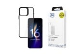 Mobil - Covers & Cases - 3mk Satin Armor Case+ for iPhone 16 Pro Max - Transparent with Black Frame - 5903108586566