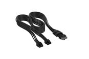 Strømkabel (intern) - Corsair Elite Premium Individually Sleeved 2x 8-Pin to PCIe 12V-2x6 600W (Type 5) - Sort - CP-8920427