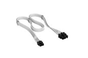Strømkabel (intern) - Corsair Elite Premium Individually Sleeved PCIe Cable 8-pin (6+2 Split) Cable Type 5 - Hvid - CP-8920453