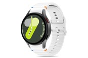 Smartwatch - Tilbehør - Tech-Protect Silicone Sport Strap for Samsung Galaxy Watch 4 / 5 / 5 Pro / 6 / 7 / FE - White - 5906302313396