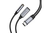 USB kabel - Tech-Protect UltraBoost USB-C Cable (Male) PD 60W 6A / Mini Jack 3.5mm (Female) - USB-C (Female) - Black - 9319456607383