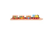 Trælegetøj - Bigjigs Wooden Vegetable and Fruit Train - 6-piece. - BJT180