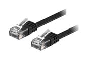Netværkskabel - Deltaco patch cable - 10 m - black - Sort - 10m - TP-610S-FL