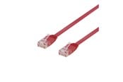 Netværkskabel - Deltaco patch cable - 50 cm - red - Rød - 0.5m - TP-60R-FL