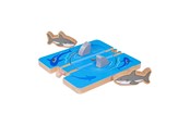 Trælegetøj - Bigjigs Wooden Rails - Shark Attack - 4-piece - BJT176