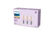 Lyskilder - Philips LED pære A60 7W/827 (60W) Klar 3-pak E27 - 929001387308